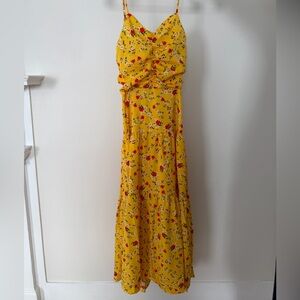 Floral Yellow Maxi Dress